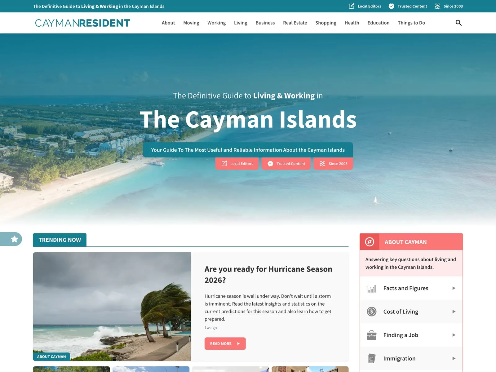 Cayman Resident website