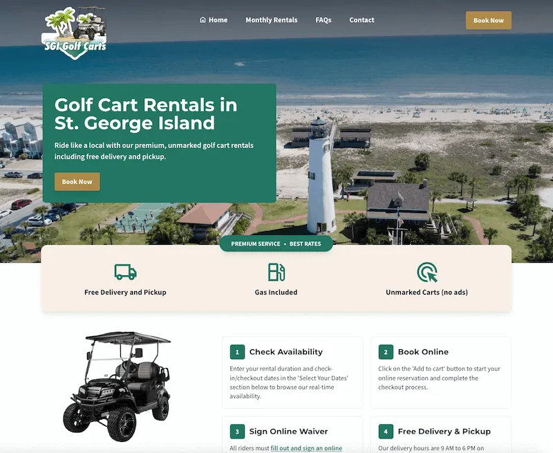 SGI Golf Carts website